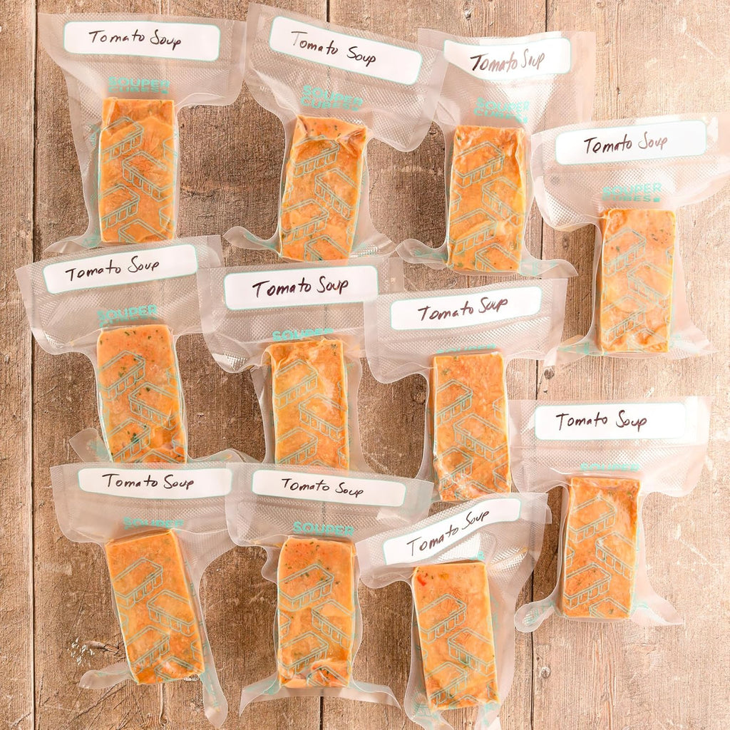 Souper Cubes Vacuum Sealer Bags - 100-Count BPA-Free Precut Pint Bags for Meal Prep & Freezing