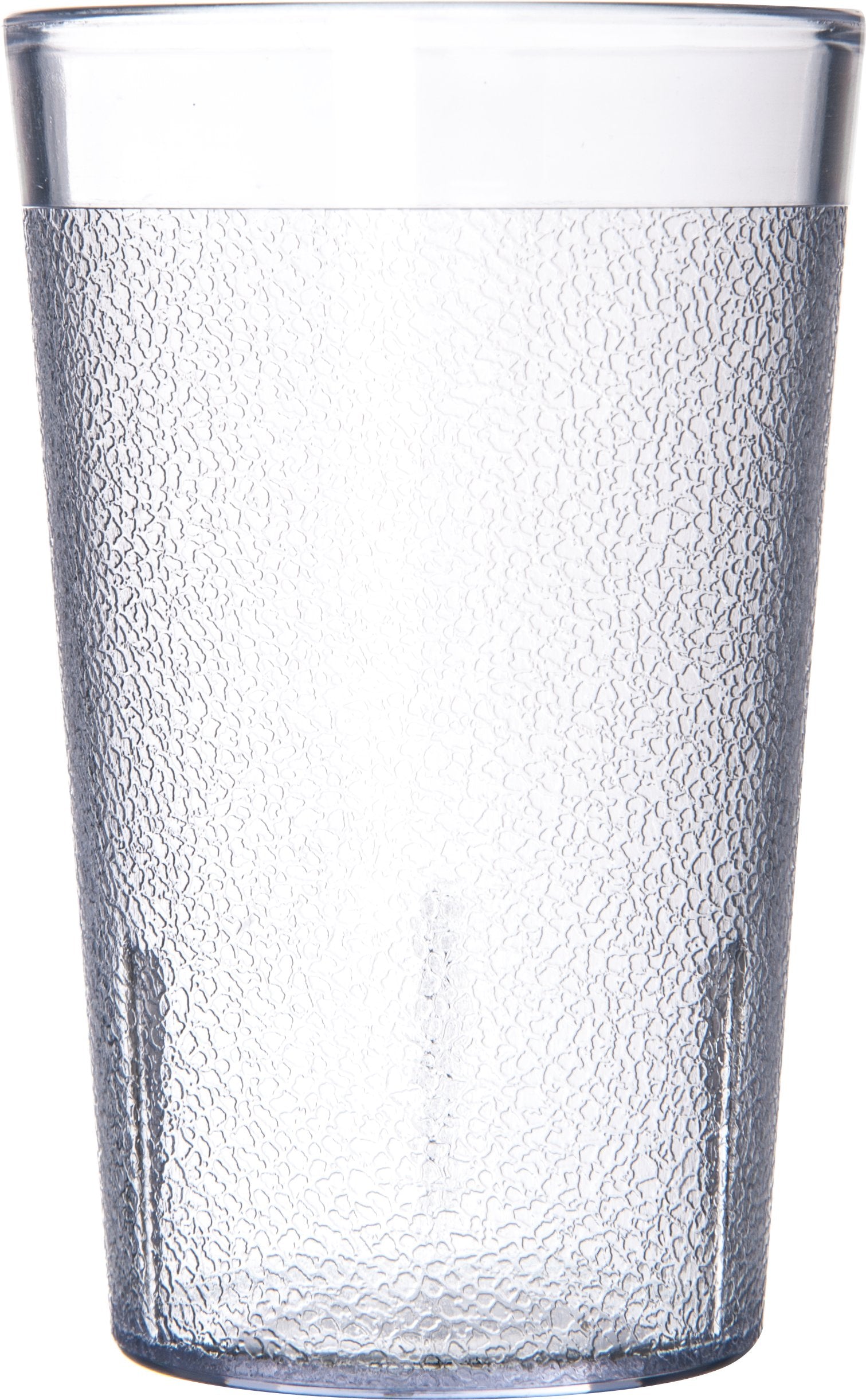 Carlisle FoodService Products Stackable Stackable Tumbler Plastic Tumbler with Pebbled Exterior for Restaurants, Catering, Kitchens, Plastic, 9.5 Ounces, Clear, (Pack of 72)