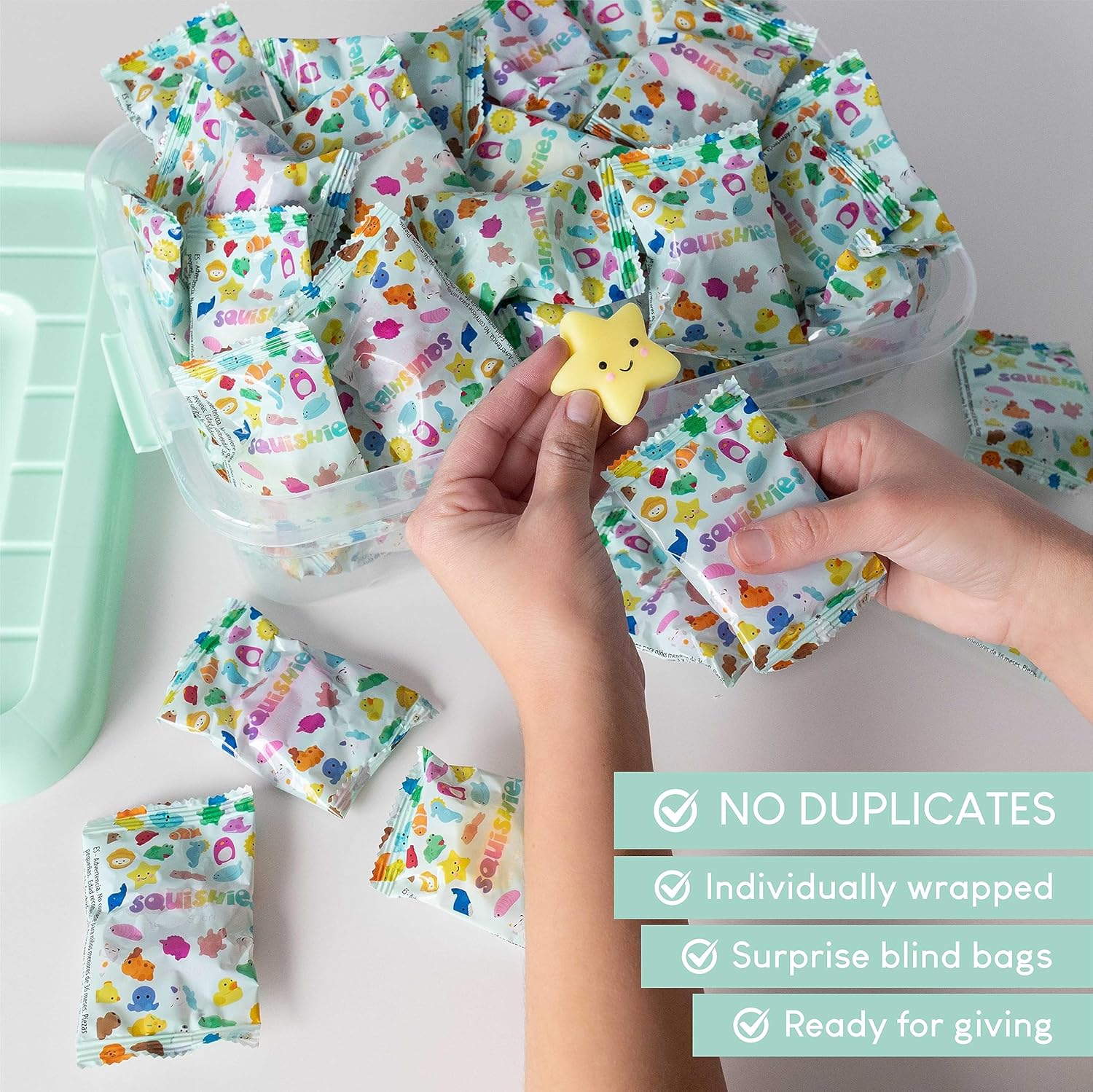 BONNYCO Mochi Squishy Toys - Bulk Pack of 80 for Kids' Party Favors | Perfect Goodie Bag Stuffers