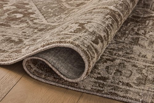 Loloi Magnolia Home by Joanna Gaines Mona Collection MOA-01 Cocoa/Stone 2'-6" x 8'-0" Runner Rug
