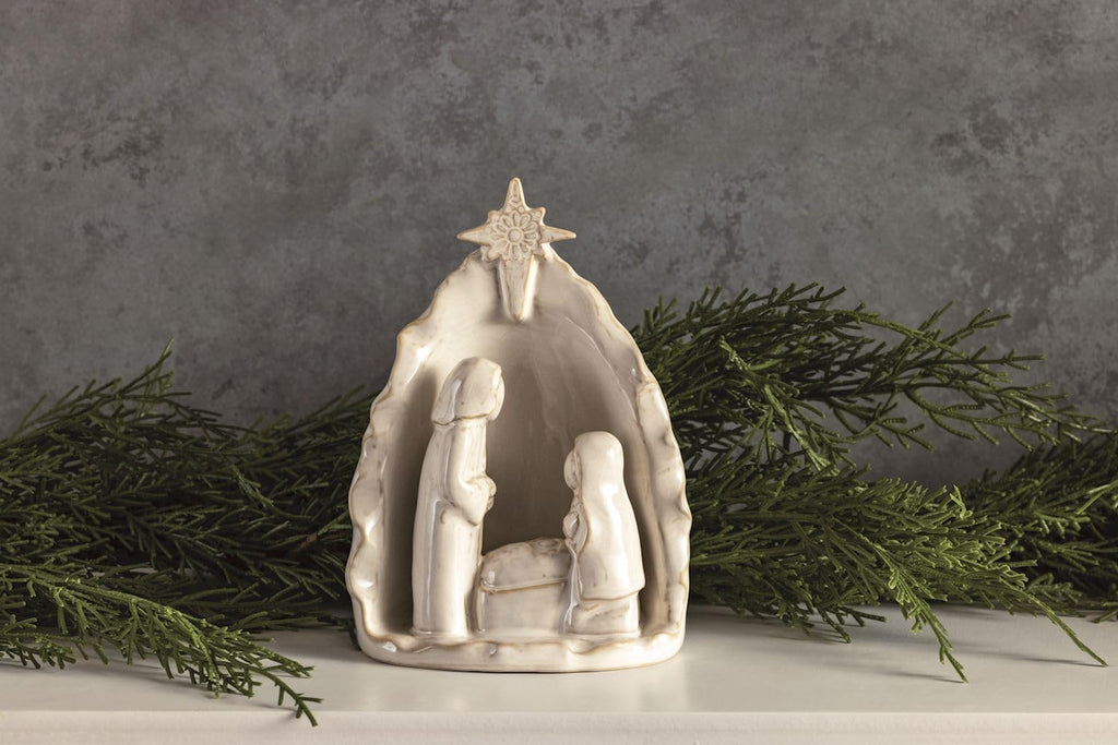 Mud Pie Christmas Stoneware Nativity Set - Handcrafted Holiday Decor for Festive Celebrations