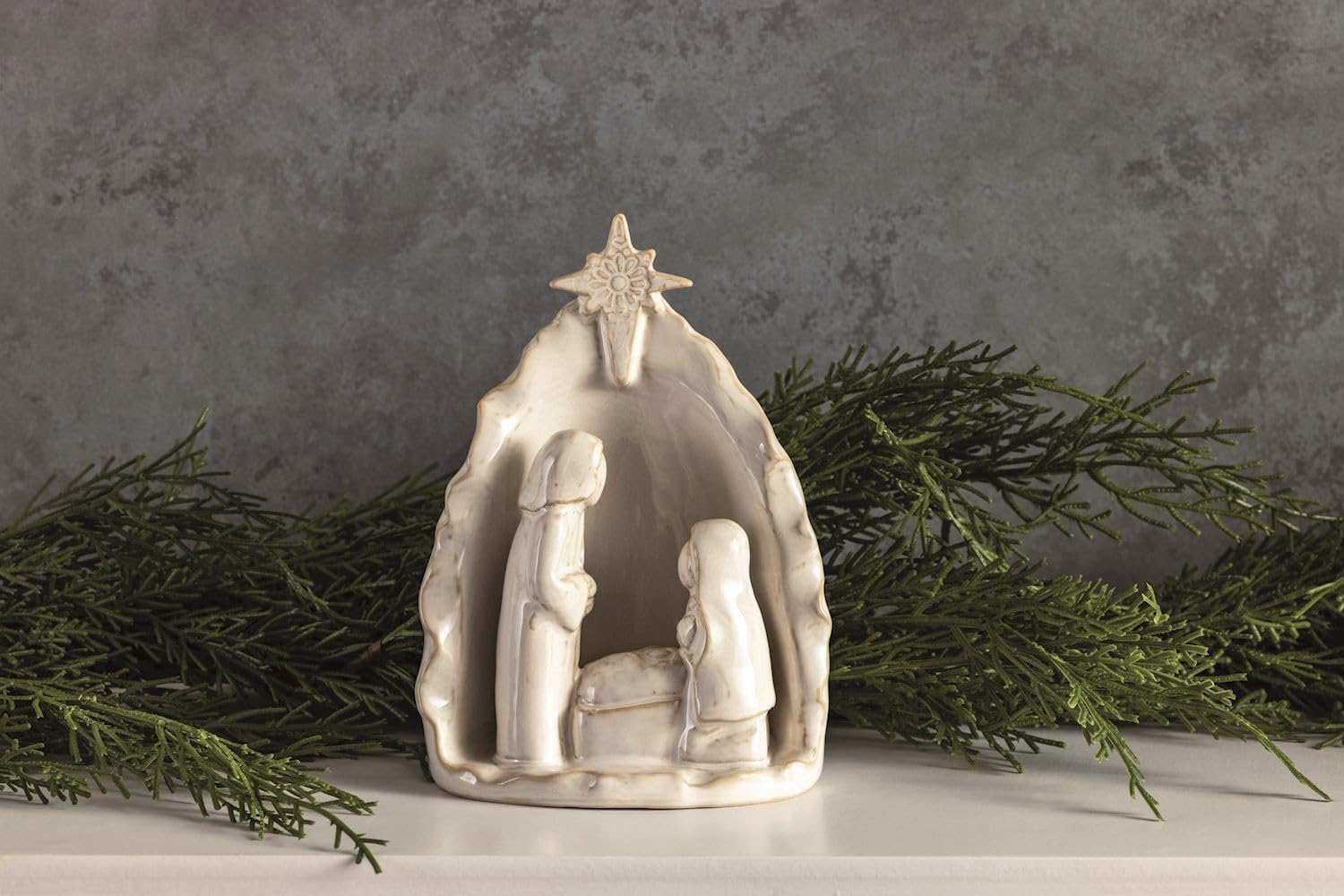 Mud Pie Christmas Stoneware Nativity Set - Handcrafted Holiday Decor for Festive Celebrations
