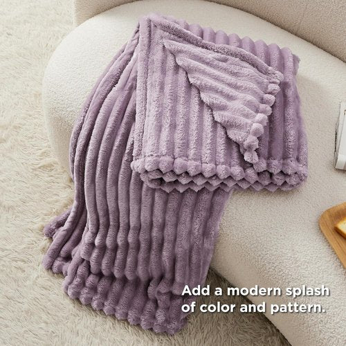Bedsure GentleSoft Light Purple Throw Blanket - Cozy Soft Couch Blanket for Women | 50x60 Inches