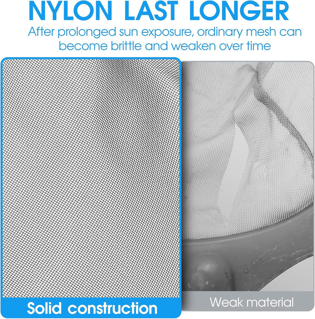 TidyMister 20'' Self-Repair Pool Skimmer Net - Heavy Duty Nylon Mesh & Aluminum Frame for Efficient Cleaning