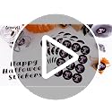 Happy Halloween Stickers - 60Pcs Self-Adhesive 2-Inch Labels
