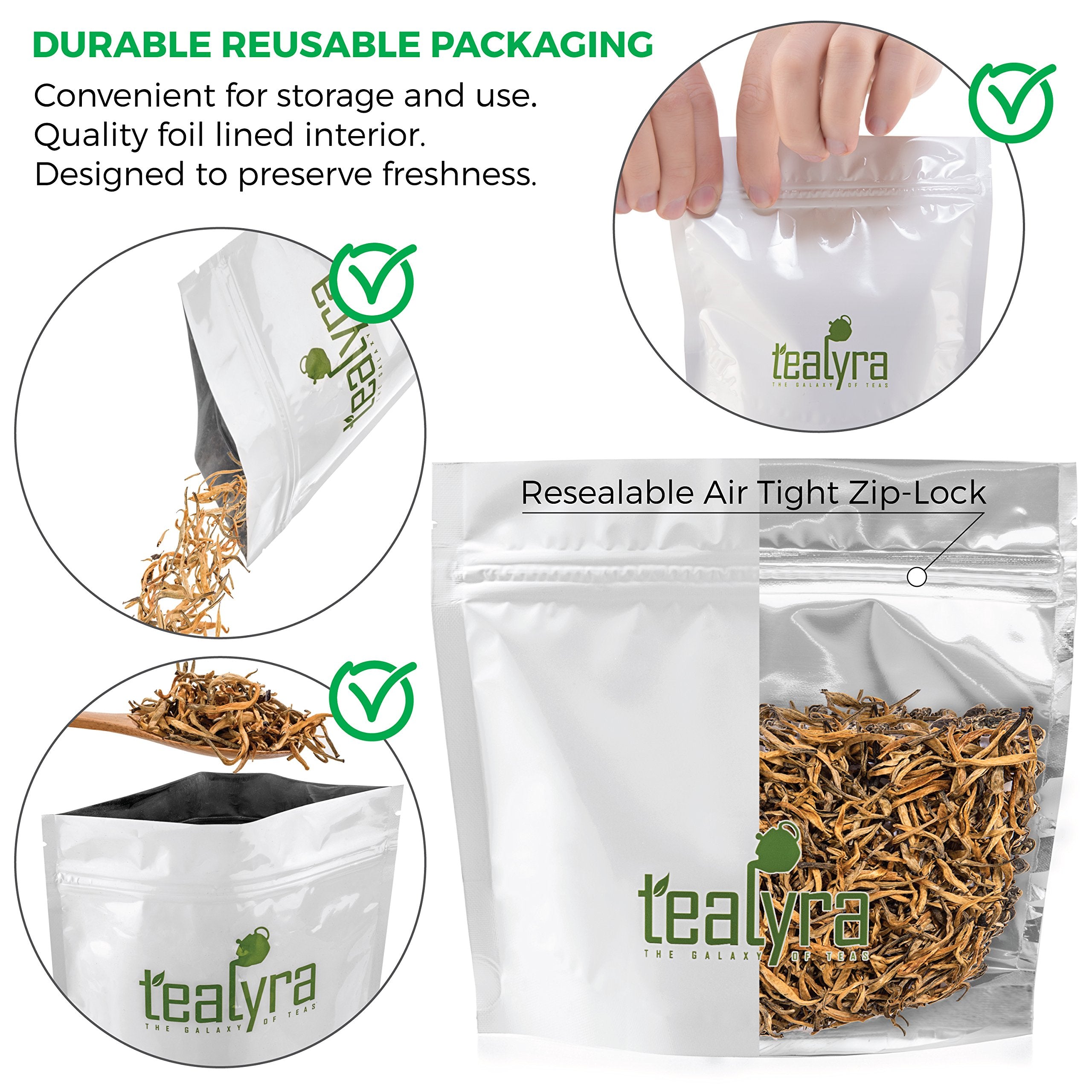 Tealyra - Imperial Golden Monkey - Yunnan Black Loose Leaf Tea - Best Chinese Black Tea - Bold Caffeine - 220g (8-ounce)