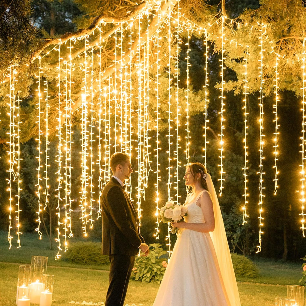 Skiennix 33FT 100 LED Fairy String Lights - Waterproof Indoor/Outdoor Decor | 8 Modes, Warm White