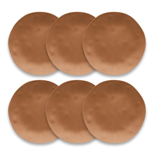 Abode Homewares Planta 10.5'' Dinner Plate Durable Planta Indoor/Outdoor, Shatter-Resistant, and Dishwasher Safe Dinnerware for Camping and Outdoor Dining - Matte Terracotta - Set of 6