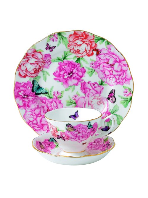 Miranda Kerr For Royal Albert Gratitude 3-Piece Set (Teacup, Saucer & Plate 8")