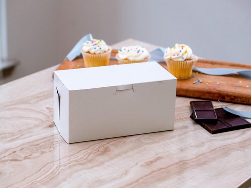 SCT White One-Piece Non-Window Bakery Boxes, 8 x 5 x 3, White, Paper, 250/Carton