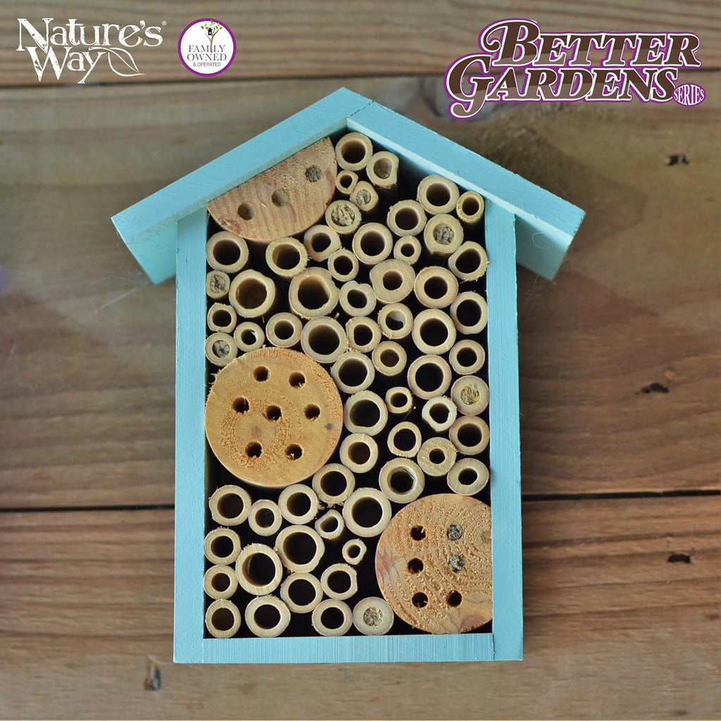 Nature's Way Bee House - PWH1-C Teal Color | Attract Pollinators to Your Garden