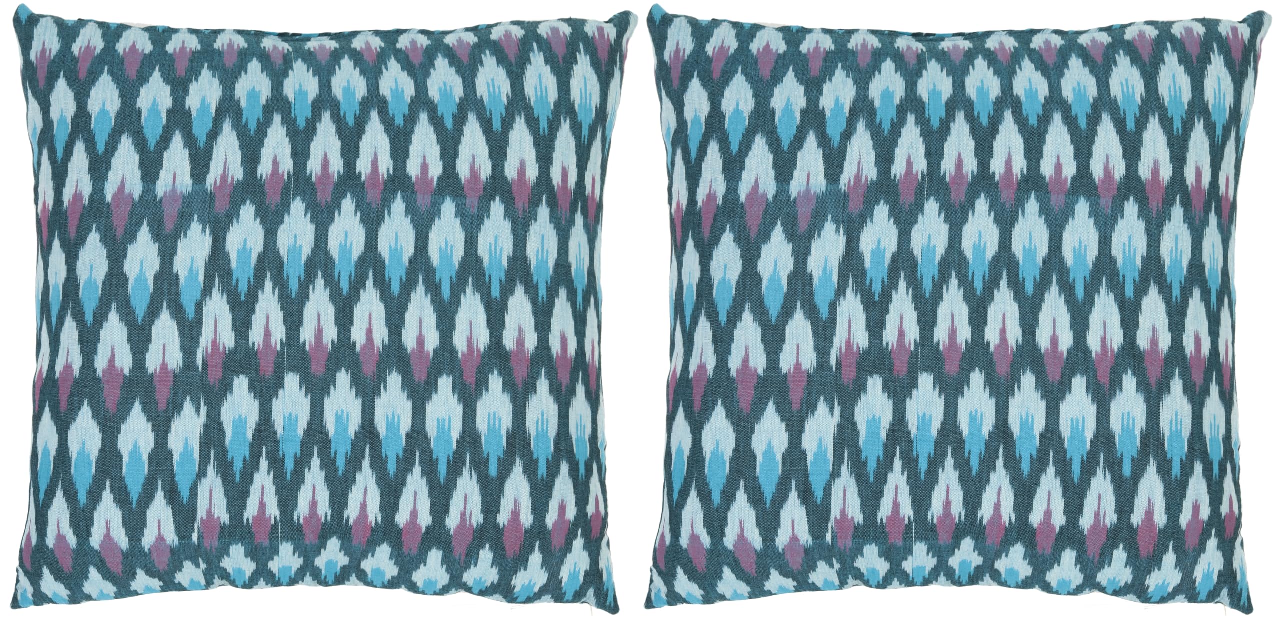 Safavieh 18-Inch Hawaii Pillow, Blue and Purple, Set of 2