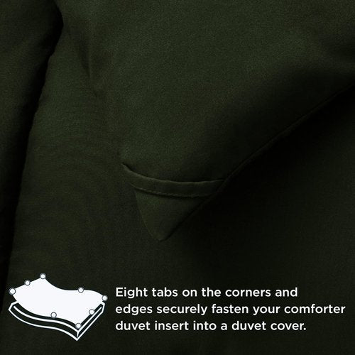 Bedsure Comforter Duvet Insert - All-Season Twin Size Quilted Down Alternative Bedding | Olive Green 88 x 68 Inches