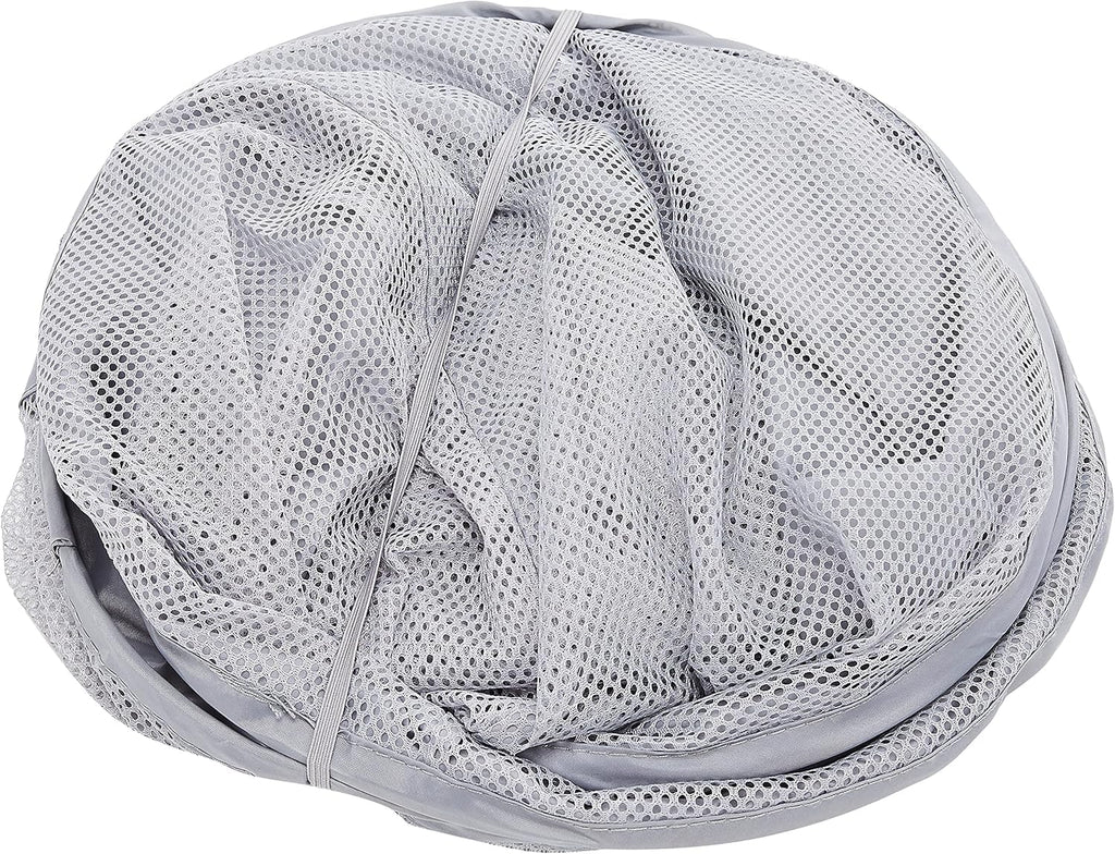Whitmor Mesh Popup Laundry Hamper 3 Compartment Sortable Horizontal Collapsible Laundry Basket for Clothes Laundry Room Bedroom