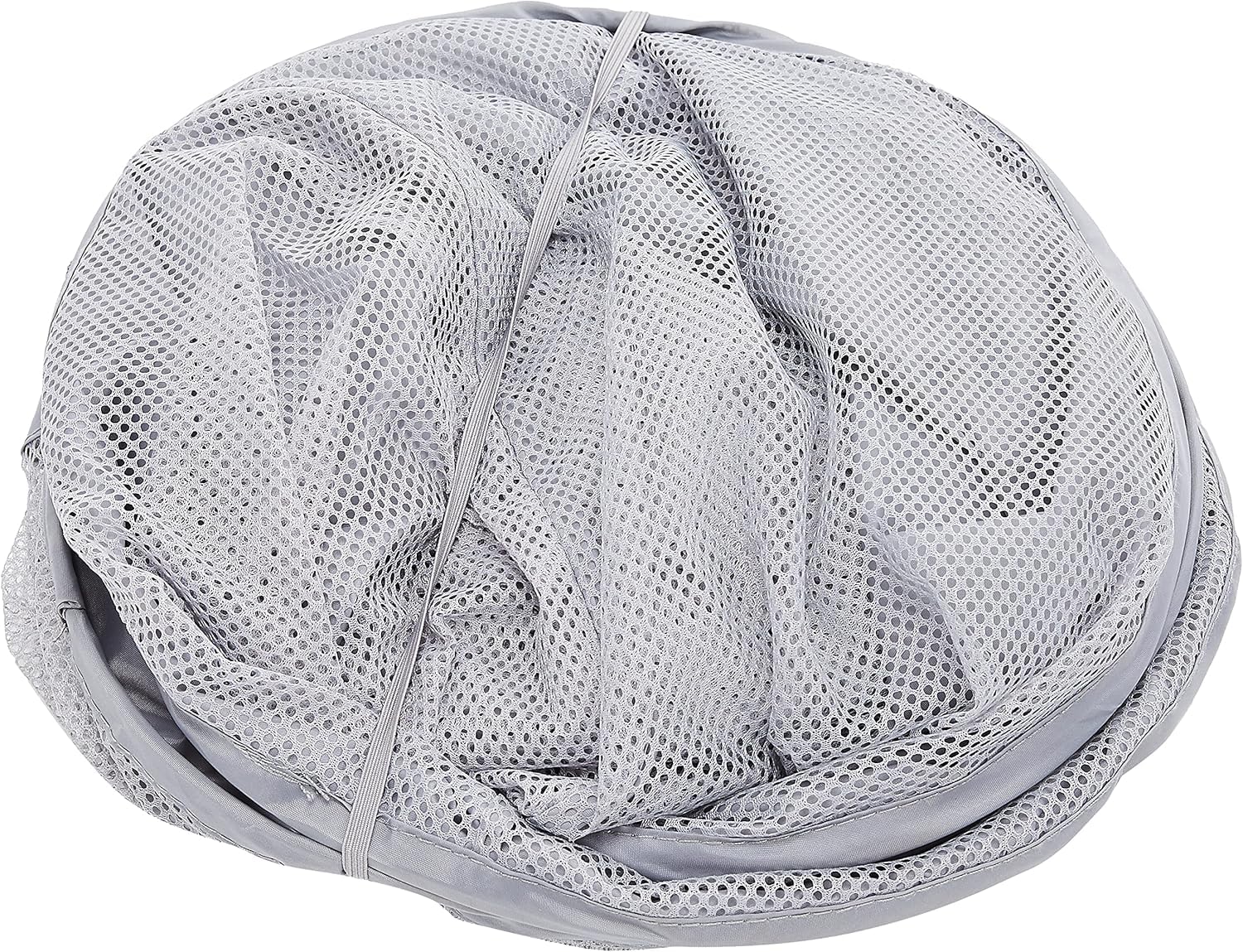 Whitmor Mesh Popup Laundry Hamper 3 Compartment Sortable Horizontal Collapsible Laundry Basket for Clothes Laundry Room Bedroom