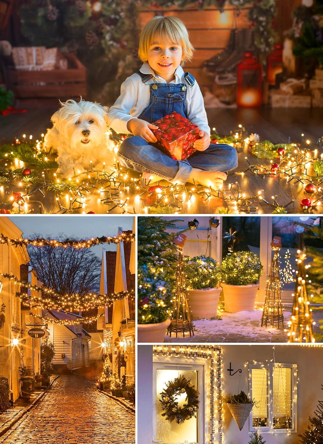 66FT 200 LED Christmas Tree Lights - Twinkle Fairy String Lights with 8 Flashing Modes | Warm White