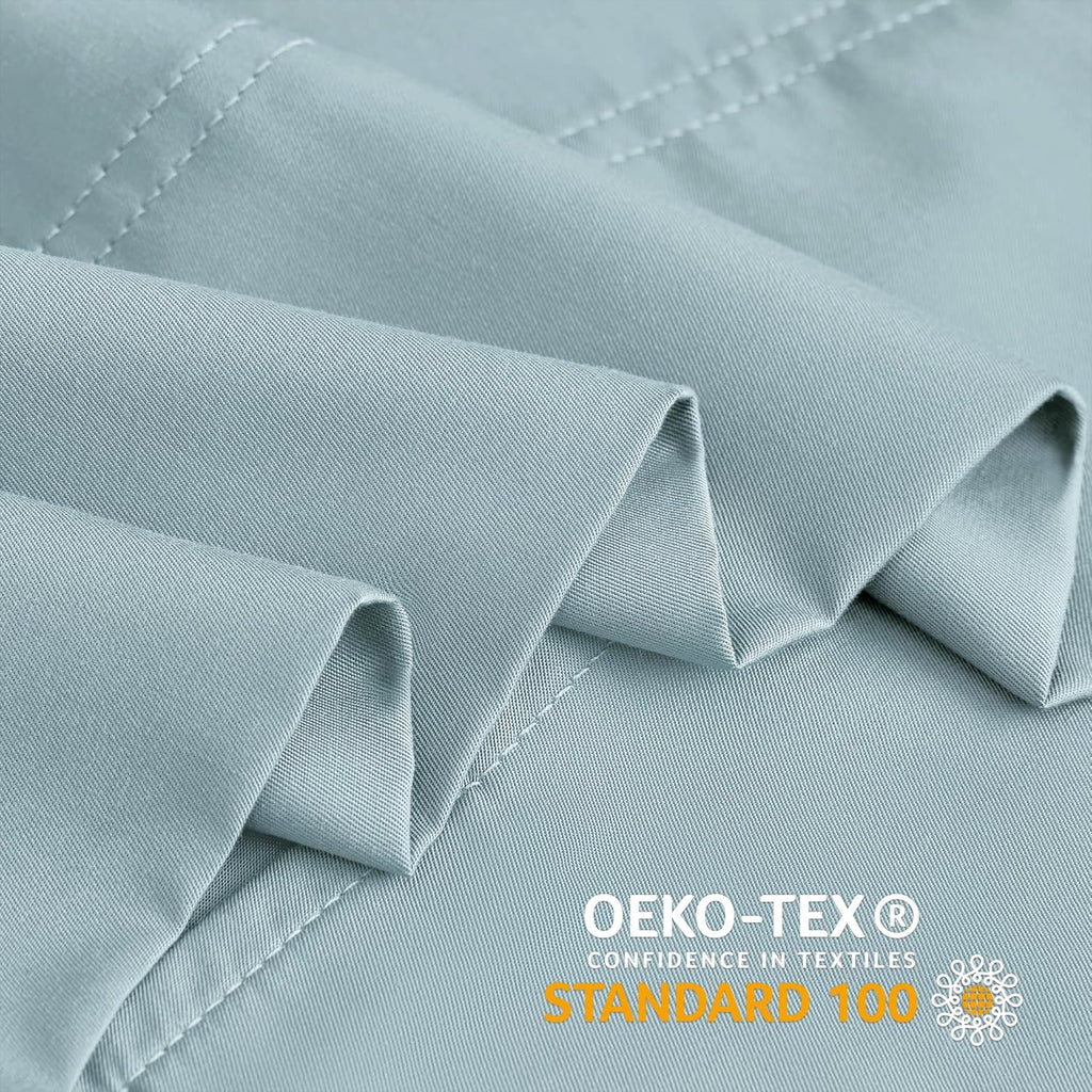 BEDELITE Cooling Pillow Cases - Silky Soft Bamboo Rayon Set of 2 | Standard Size 20"x26" - Haze Blue