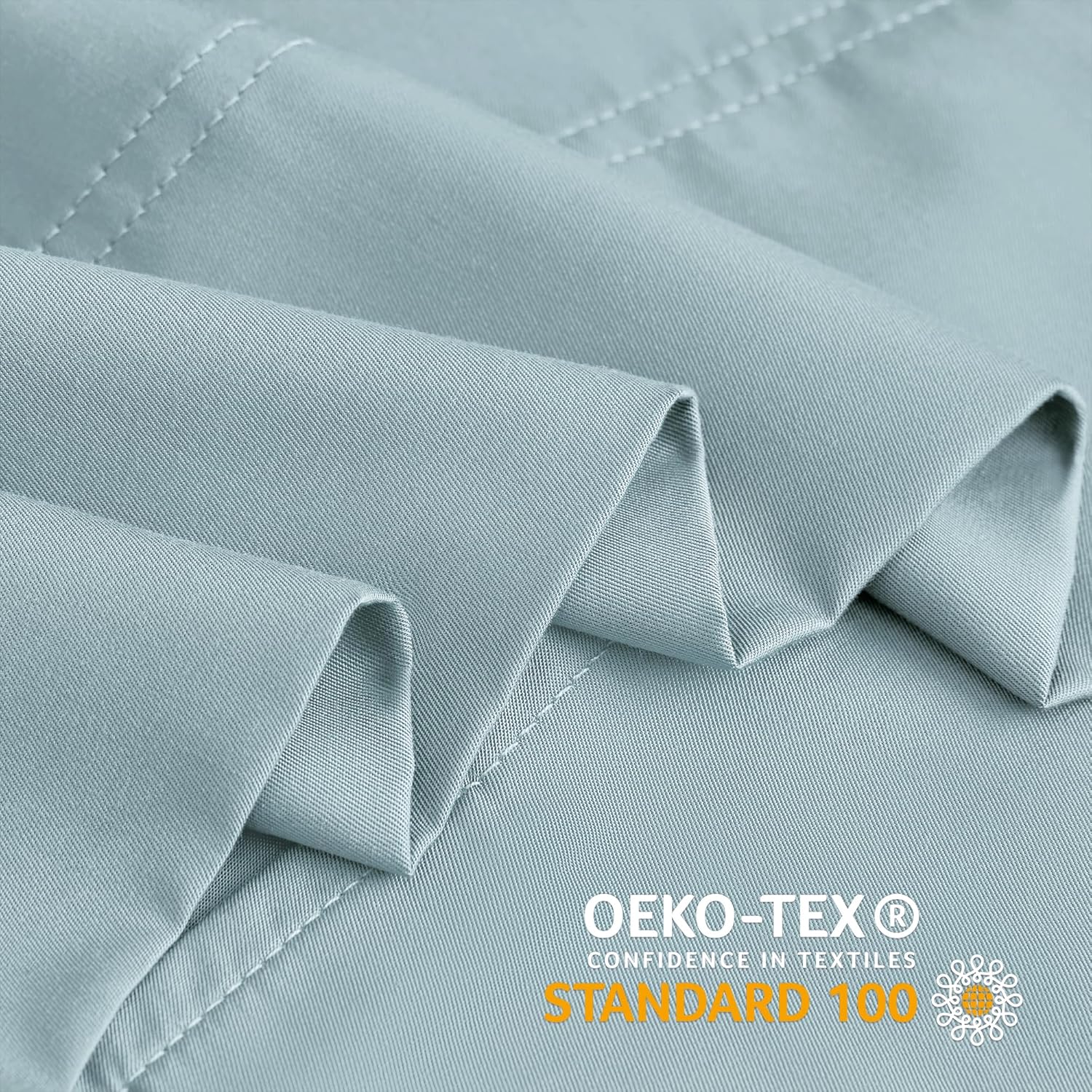 BEDELITE Cooling Pillow Cases - Silky Soft Bamboo Rayon Set of 2 | Standard Size 20"x26" - Haze Blue