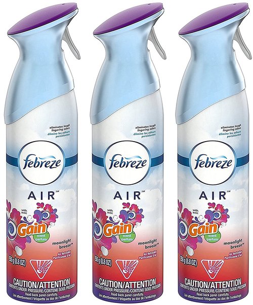 Febreze Air Freshener Spray - Gain Moonlight Breeze - Net Wt. 8.8 OZ (250 g) Per Bottle - Pack of 3 Bottles