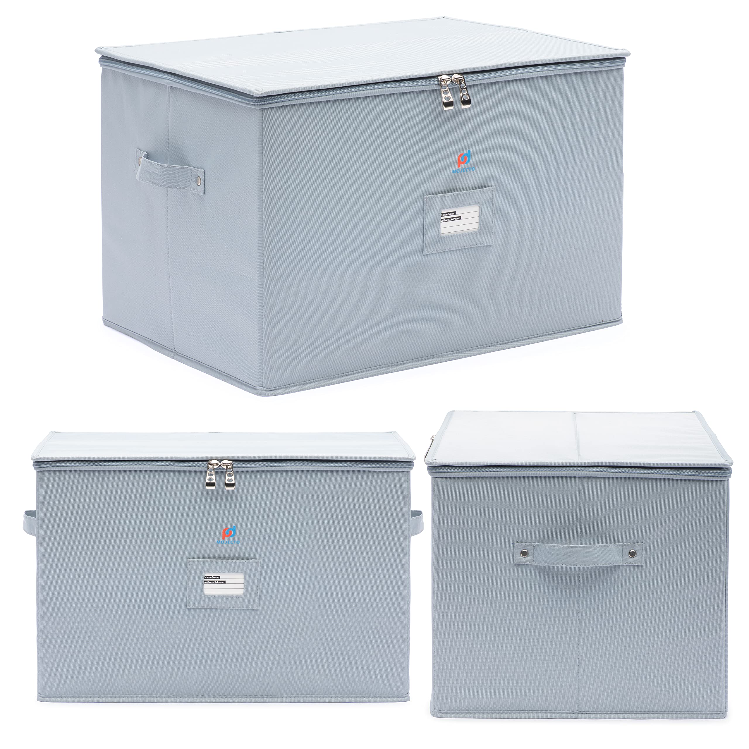 MOJECTO Extra Large Tall Hard Stemware Storage Box (20x15.5x13.2 In). 12-Large Padded Compartments For Wine Bottles, Glasses, Flutes, martini Up To 13.2 In Tall