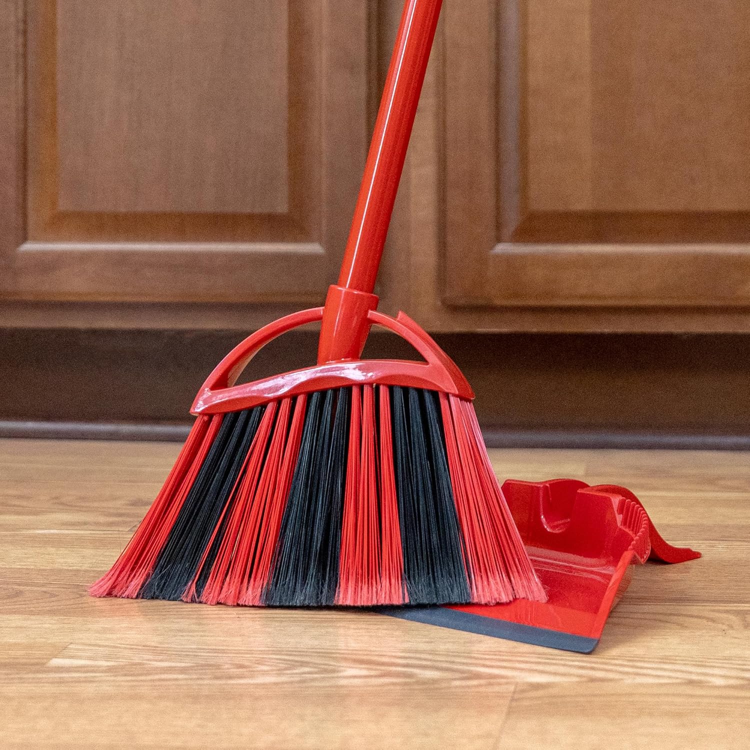 O-Cedar One Sweep Broom - Lightweight Cleaning Tool with Step-On Dustpan | Removes 99% of Dirt