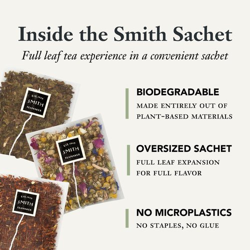 Steven Smith Teamaker Ginger Rising No. 79, Organic Ginger, Lemon, Herbal Tea Blend, Caffeine-Free, Sugar-Free, Sustainably Grown, Tea Bags, 15 Sachets, 1.48oz each