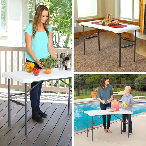 LIFETIME 280478 Commercial Nesting Folding Table, 4-Foot