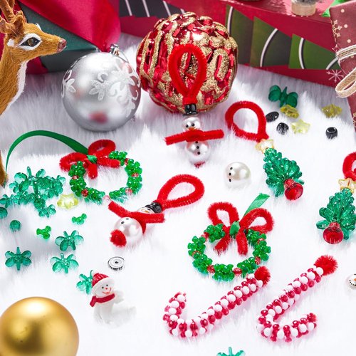 JOYIN Christmas Beaded Ornament Craft Kit - Create 40 DIY Hanging Ornaments for Holiday Decor | Perfect Xmas Gift