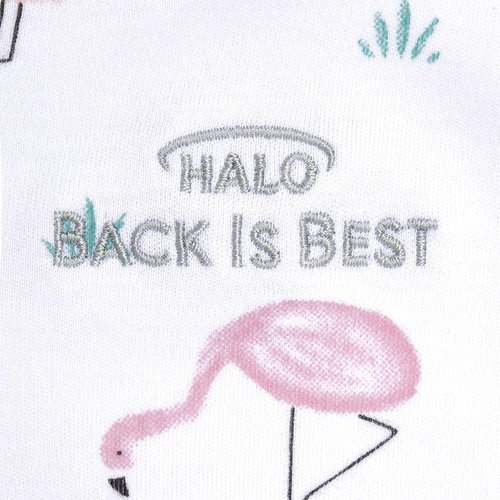 HALO 100% Cotton Sleepsack Swaddle - 3-Way Adjustable Wearable Blanket, TOG 1.5, Flamingos, Newborn 0-3 Months