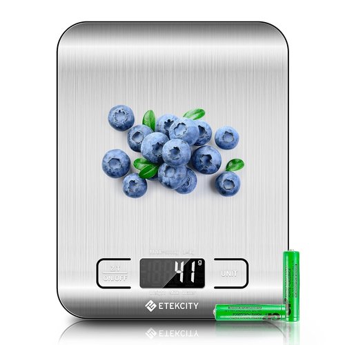 Etekcity Digital Food Kitchen Scale - Accurate Grams & Ounces for Baking, Cooking & Meal Prep | Medium 304 Stainless Steel