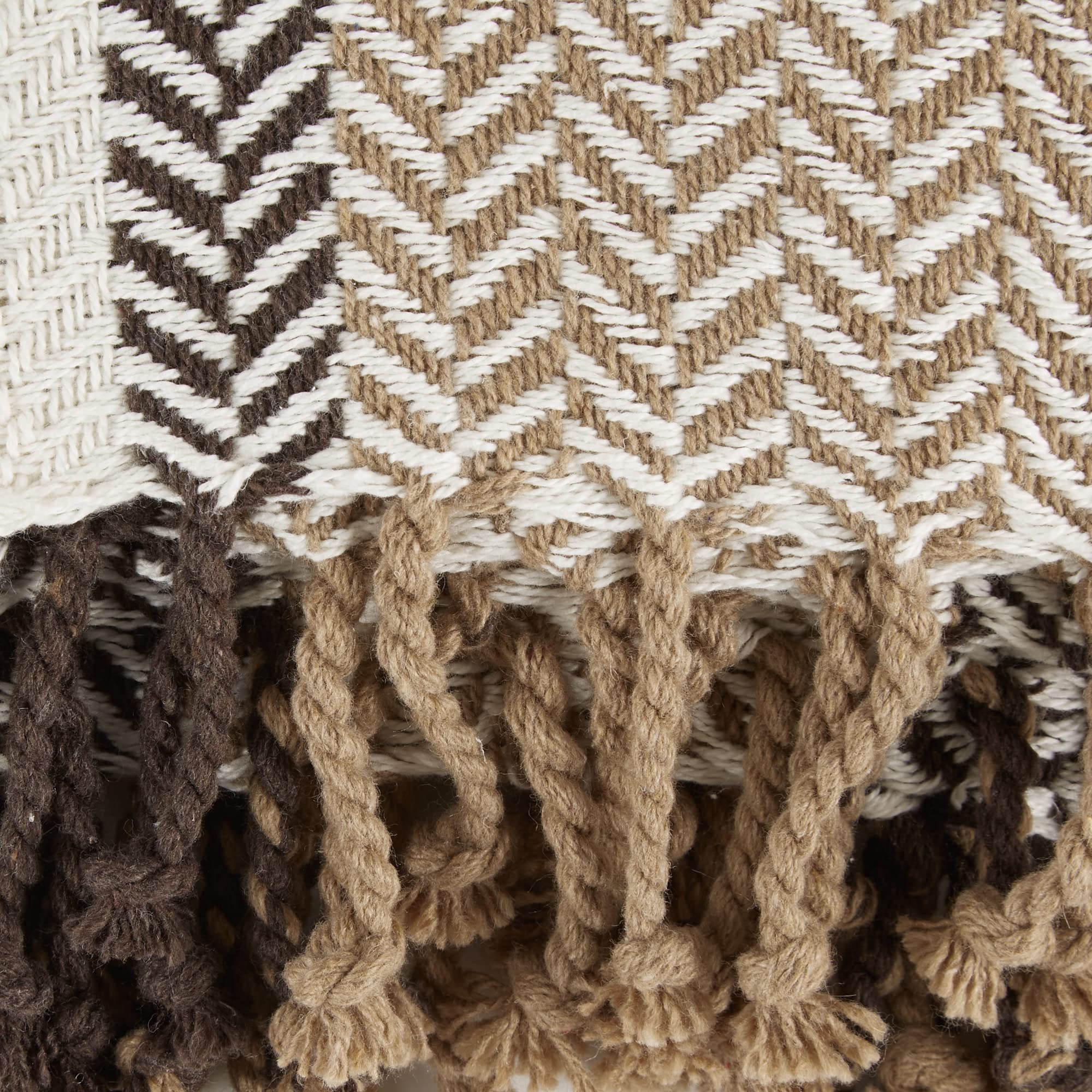 DII Striped Throw Collection Herringbone, 50x60, Stone