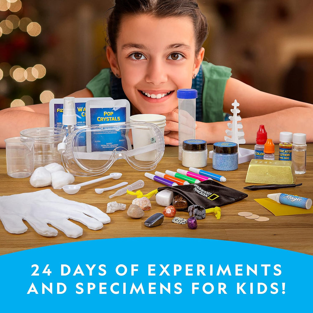 National Geographic 2026 Advent Calendar - Jumbo Science Kit & Rock Collection for Kids Ages 8-12