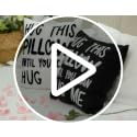 Hug This Pillow Until You Can Hug Me Throw Pillow Cover, 18x18 Black