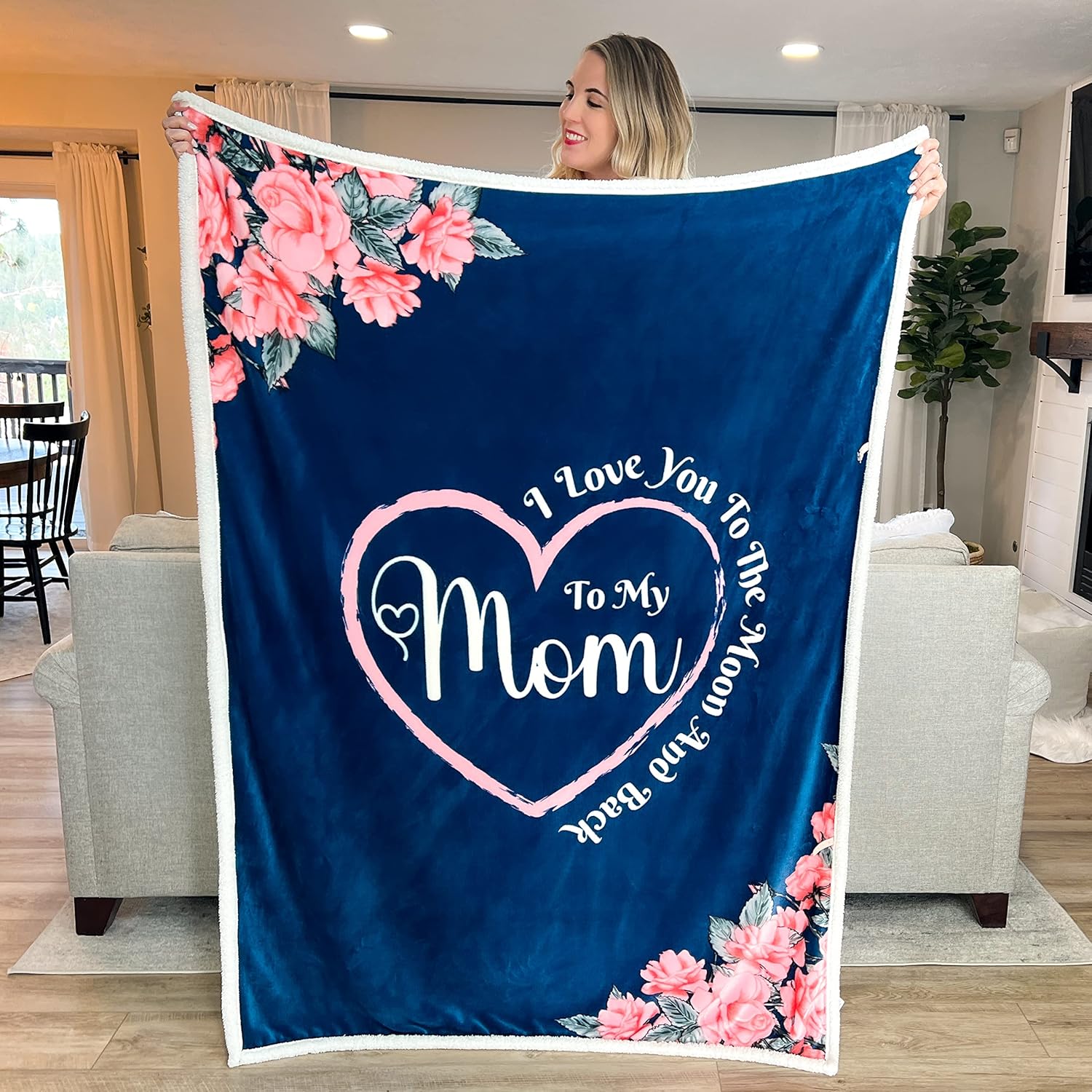 Regine Switzerland Soft Sherpa Blanket - Perfect Mother's Day Gift for Mom, Grandma, or Wife