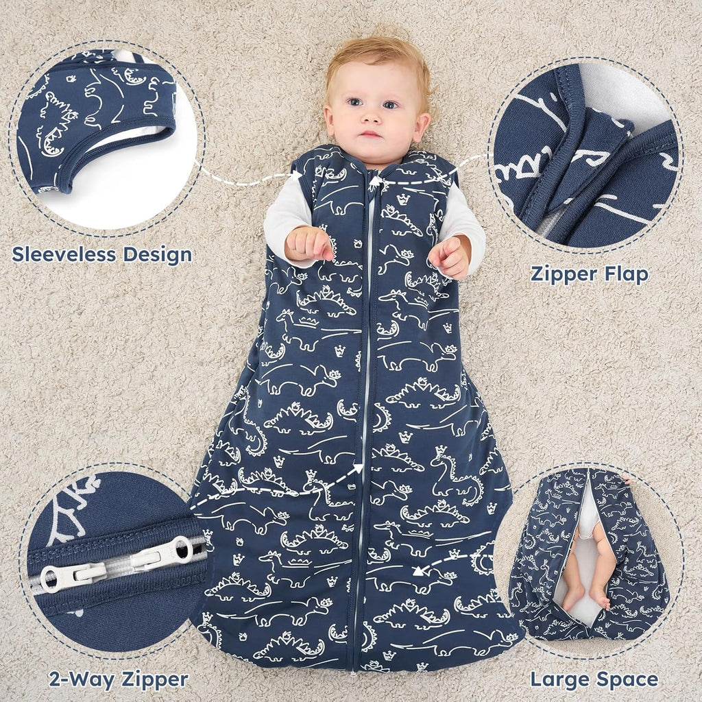 Yoofoss Baby Sleep Sack | 100% Organic Cotton Wearable Blanket for 12-18 Months | TOG 2.5, Warm & Comfy