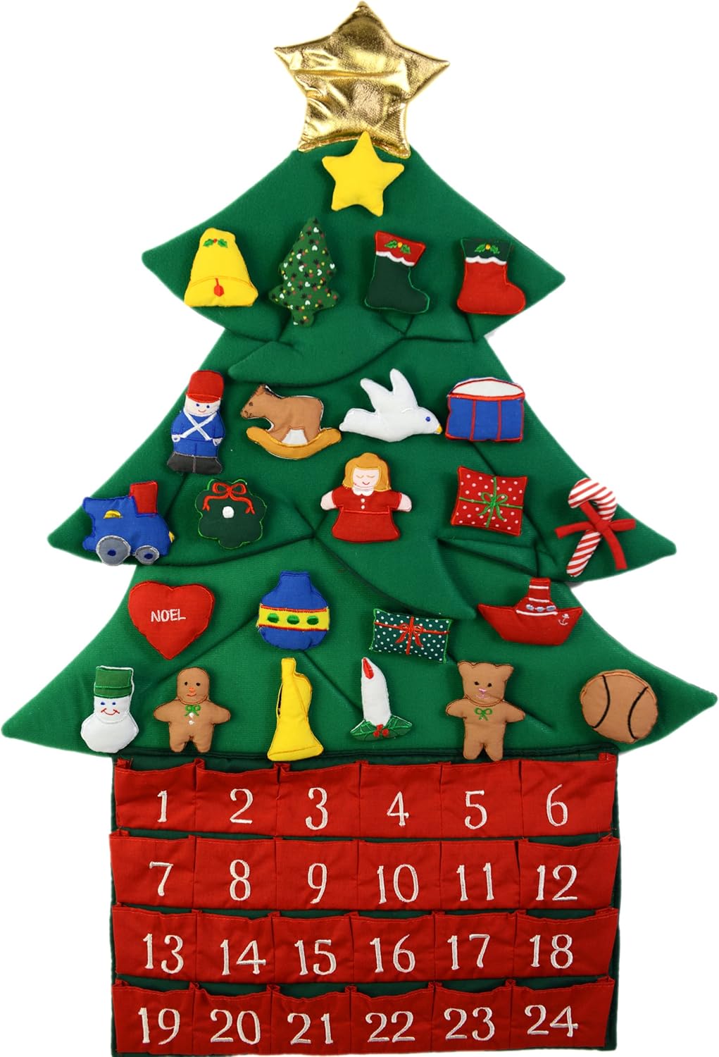 Regine Switzerland Fabric Advent Calendar - Festive Oh Christmas Tree Design | Perfect Holiday Decor