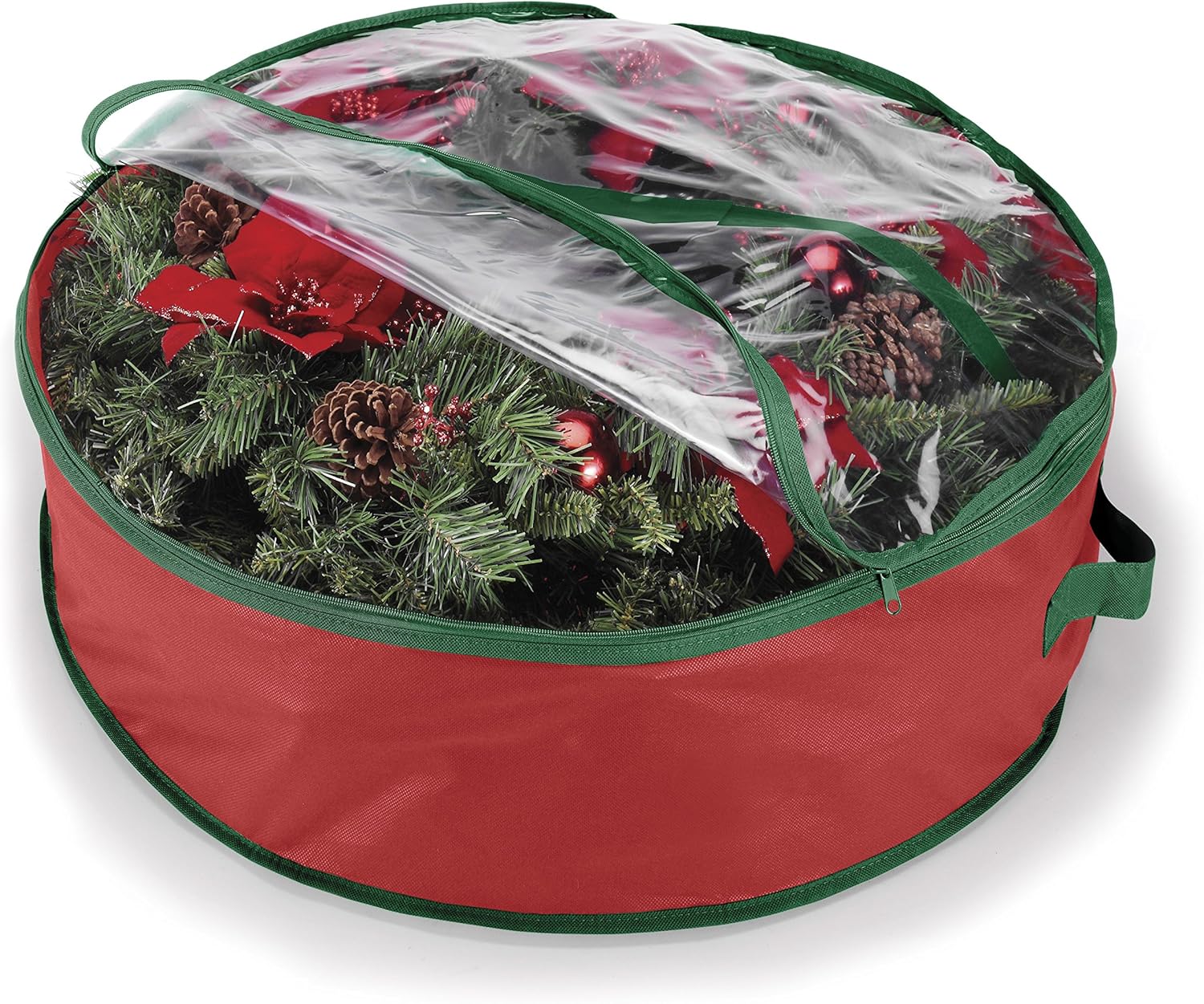 Whitmor Wreath and Garland Bag - Durable Storage for 30-Inch Wreaths | Protects and Preserves