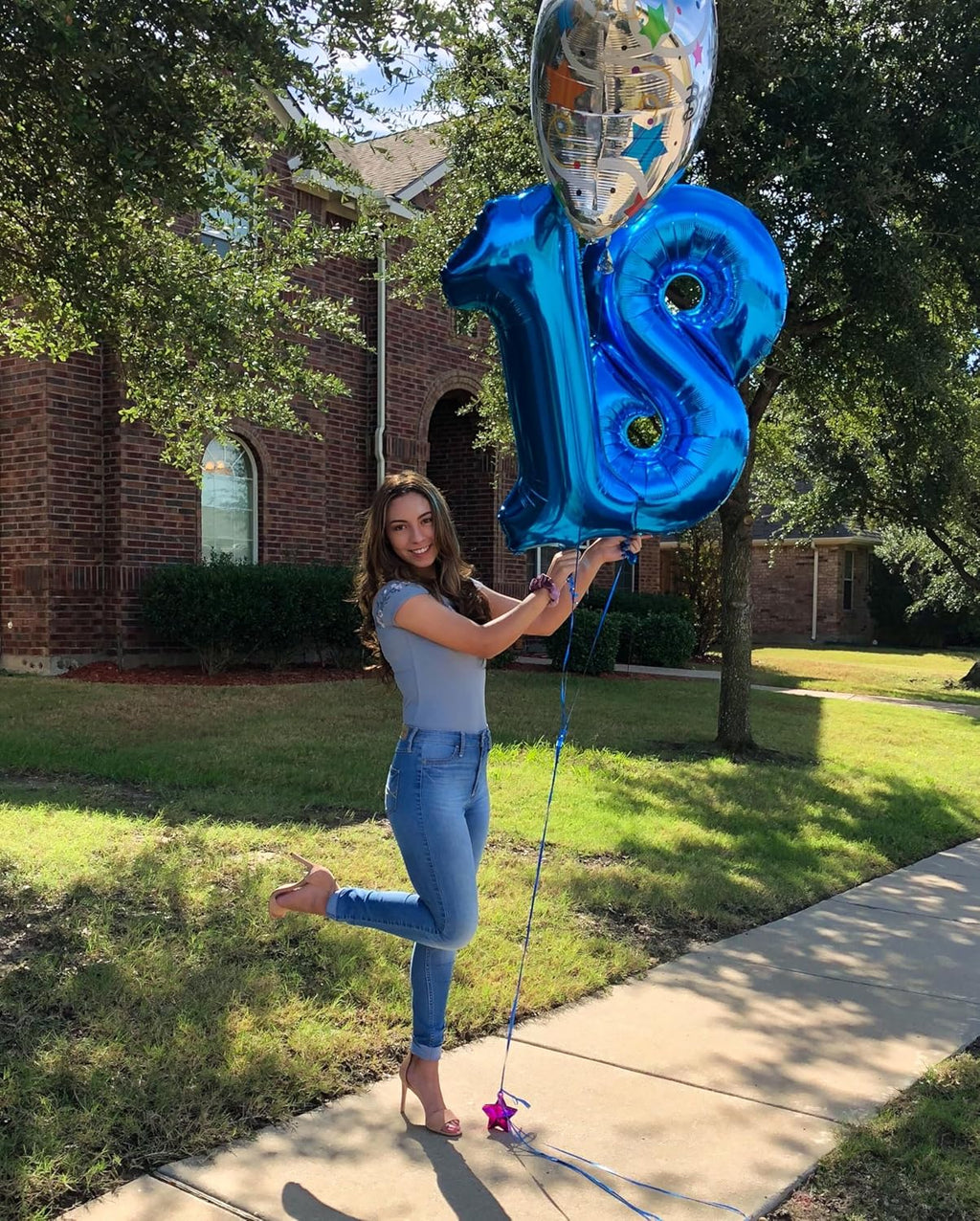 Number 18 Balloon by [Brand Name] - 40 Inch Navy Blue Birthday Decoration for 18th Party