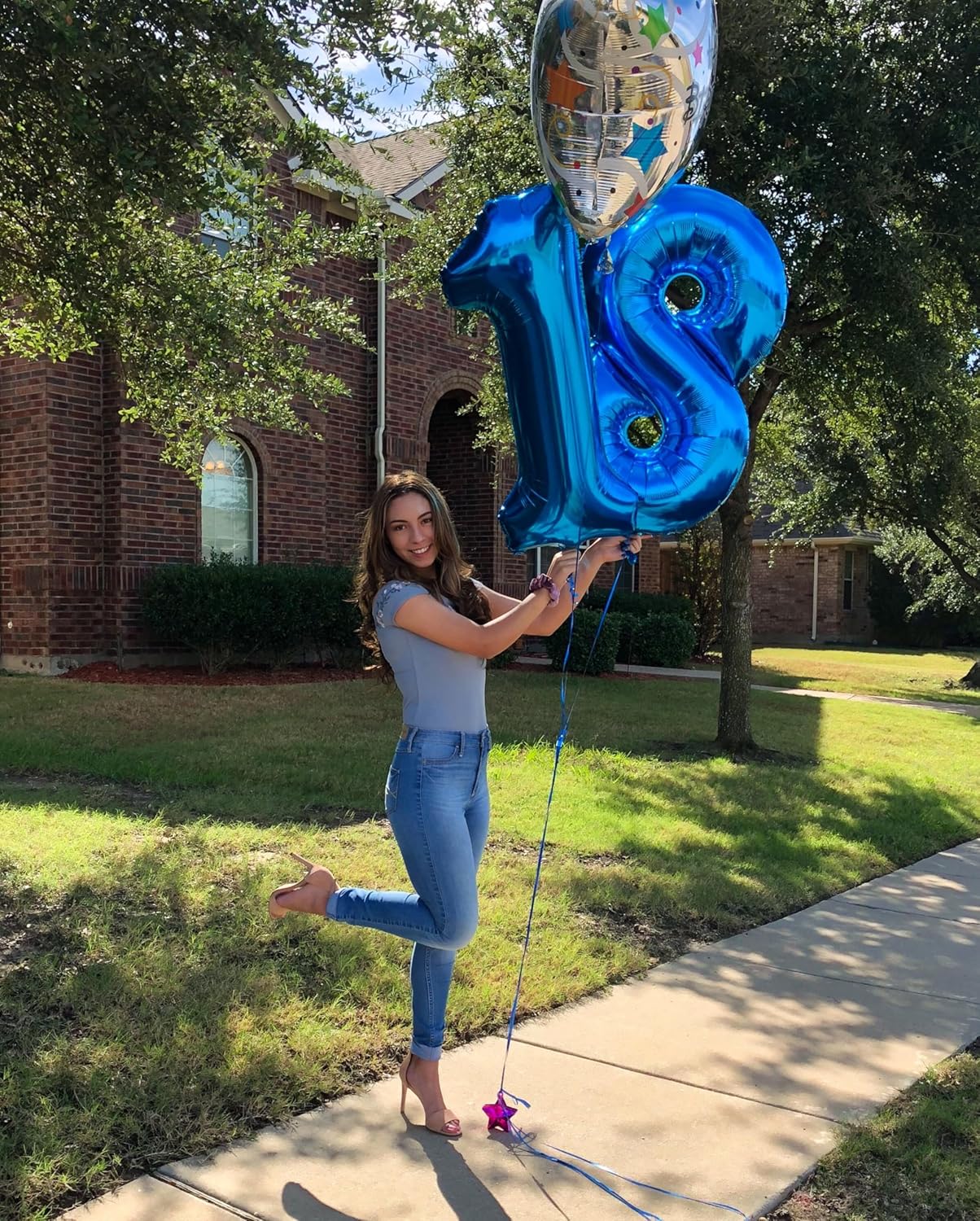Number 18 Balloon by [Brand Name] - 40 Inch Navy Blue Birthday Decoration for 18th Party