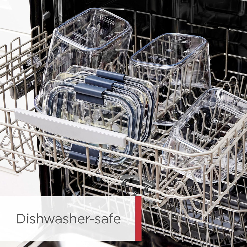 Rubbermaid Brilliance Airtight Food Storage Containers - BPA-Free Set of 20 with Lids & Scoops