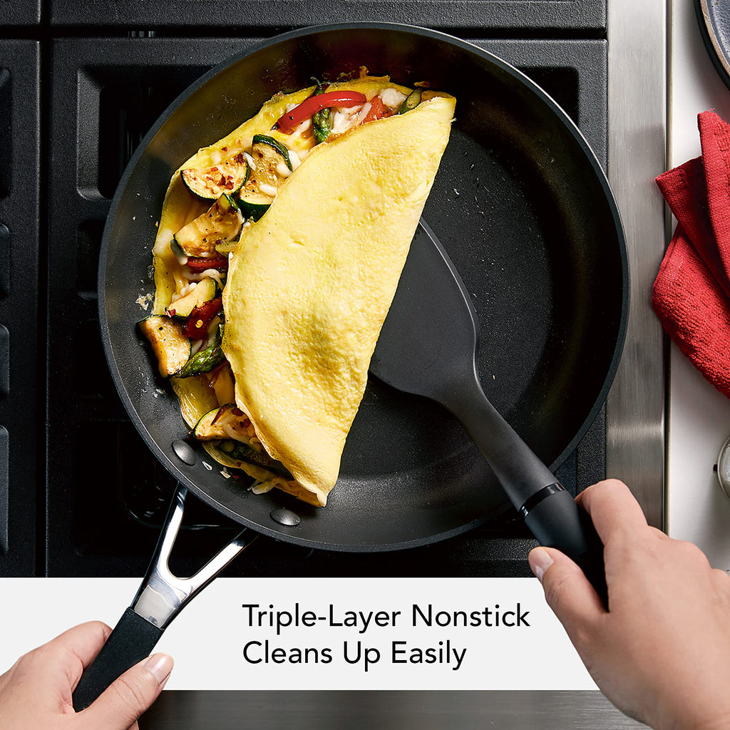 KitchenAid Hard Anodized Nonstick Frying Pan/Skillet, 10 Inch - Onyx Black