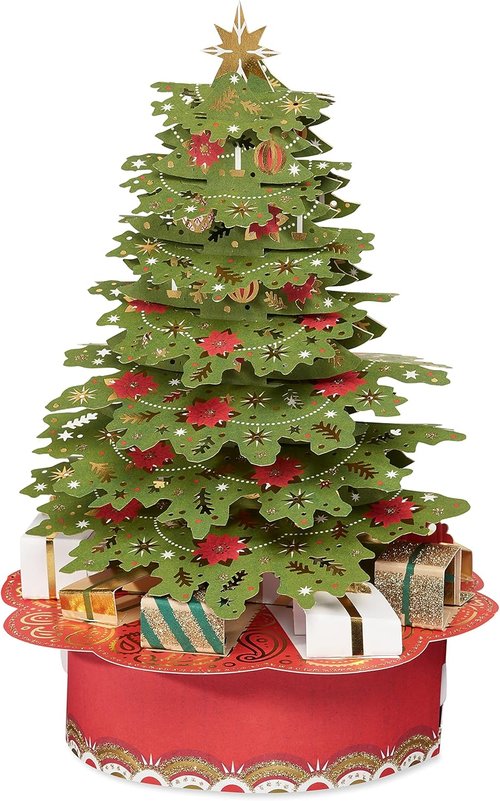 American Greetings Pop-Up Christmas Card - Magic Moments 3D Holiday Tree Design | Perfect for Blessings