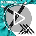 MENDENG Grey Bed Sheet Holder Garters - Adjustable Sheet Clips for Queen
