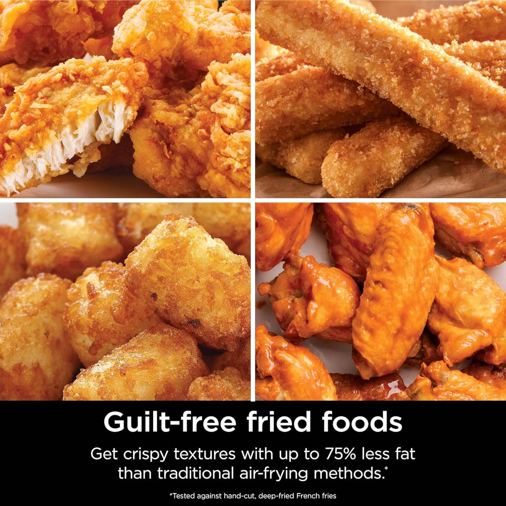 Ninja Air Fryer - 5 QT Capacity for Up to 4lbs of Fries | 4-in-1 Air Fry, Roast, Reheat, Dehydrate | 400°F Max Temp | Nonstick Basket & Crisper Plate | Grey | AF141