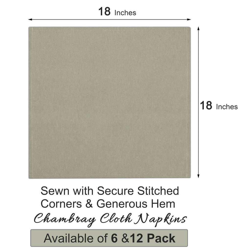 Ruvanti Cloth Napkins Set of 12, 18x18 Reusable Napkins Cloth Washable, Soft & Durable Table Napkin, Poly Cotton Fabric Dinner Napkins for Parties, Christmas, Thanksgiving, Weddings - Olive Branch
