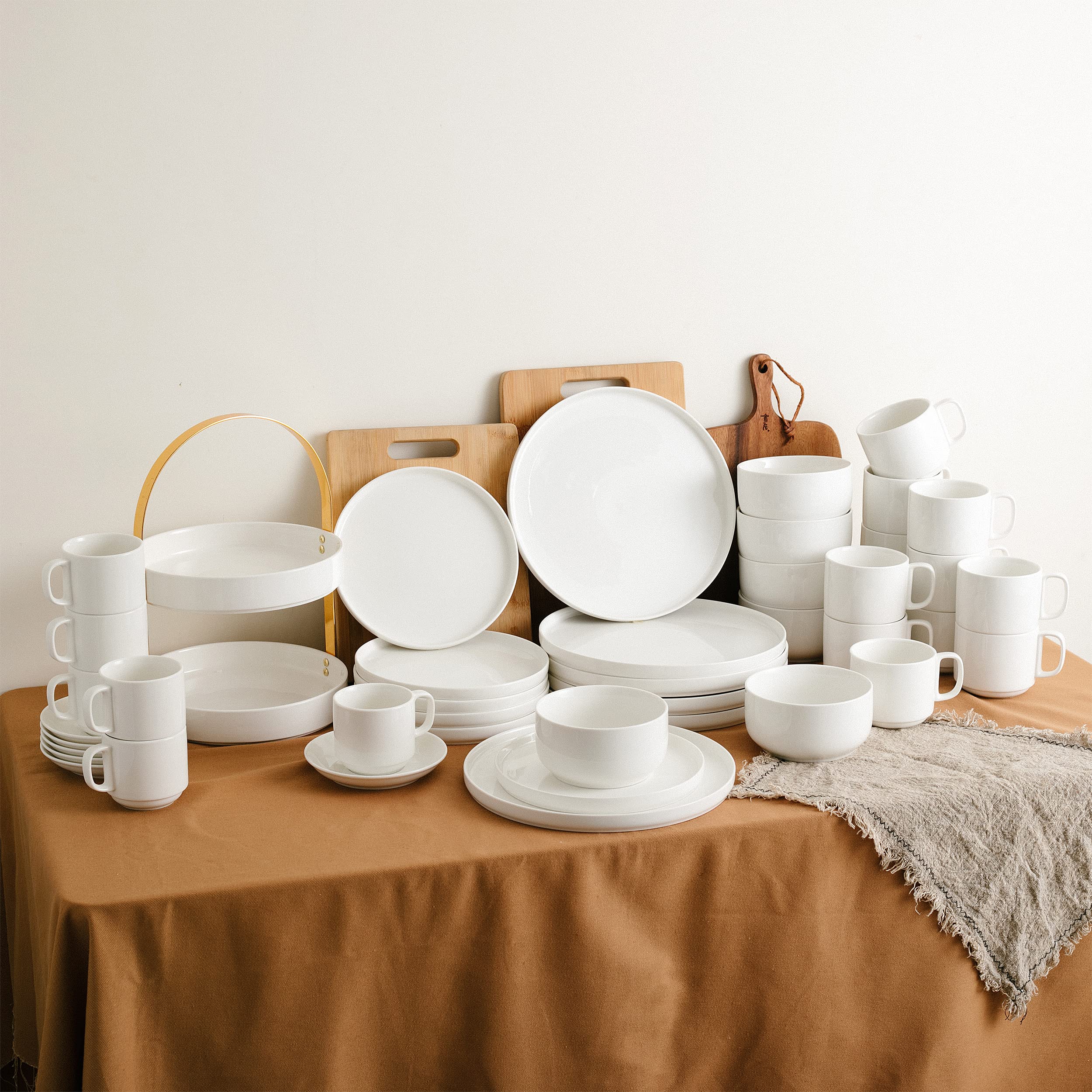 BTaT- White Cereal Bowls, Set of 6, 22 Ounces and Porcelain White Dinner Plates, Set of 6, 10.6 inch