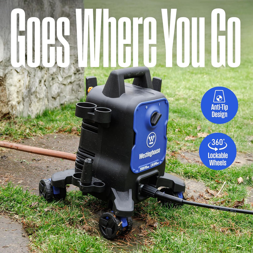 Westinghouse ePX3100 Electric Pressure Washer - 2300 PSI, 1.76 GPM, Anti-Tipping, Soap Tank, Pro Wand & Nozzles