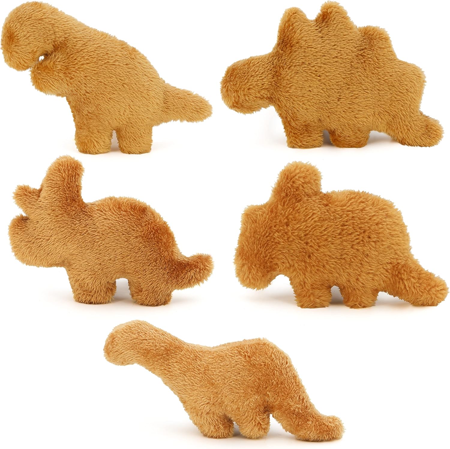 Mini Dino Plush Chicken Nugget Pillow - Realistic 4.2-Inch Stuffed Toy for Kids | Fun Gift Idea