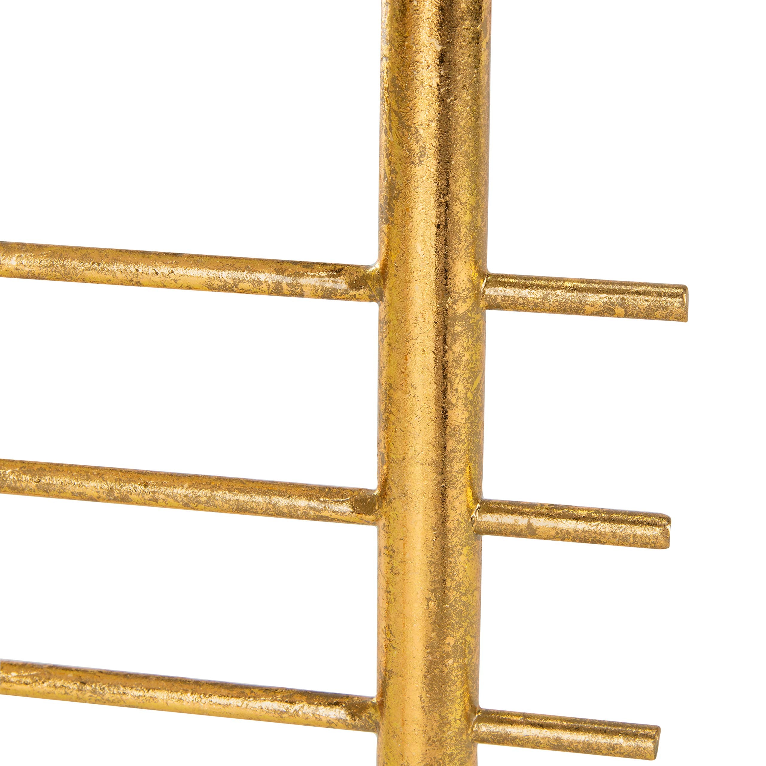 Safavieh Home Jenesis White Marble and Gold Round Accent Table