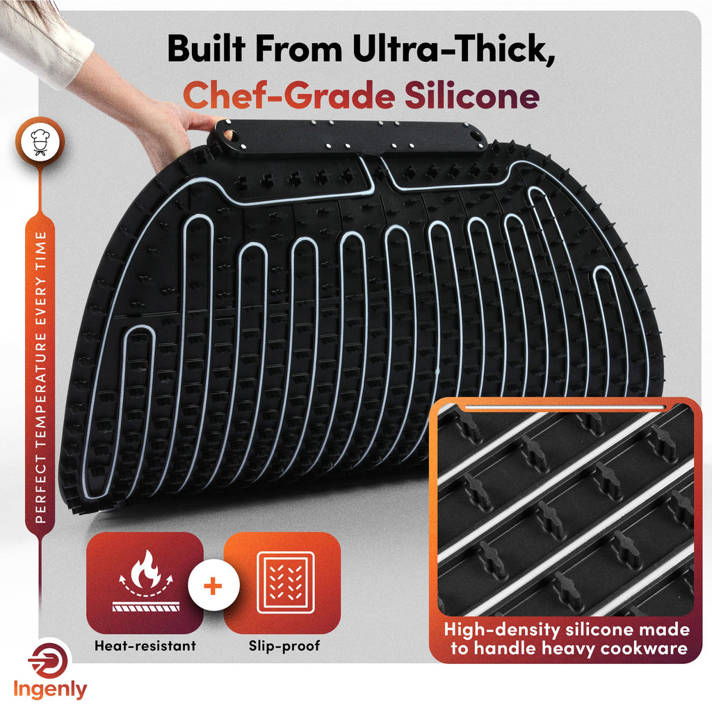 Round XXL Warming Mat for Food - Black Color Food Warming Mat - Perfect Food Warmers for Parties Buffet - Foldable Food Warmer to Keep Food Warm for Party, Catering, Buffet, Fiesta, Family Meal
